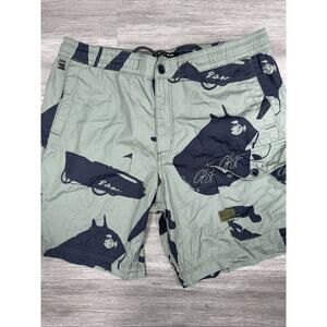 G Star Raw Trainer Shorts Size 36 Green Navy